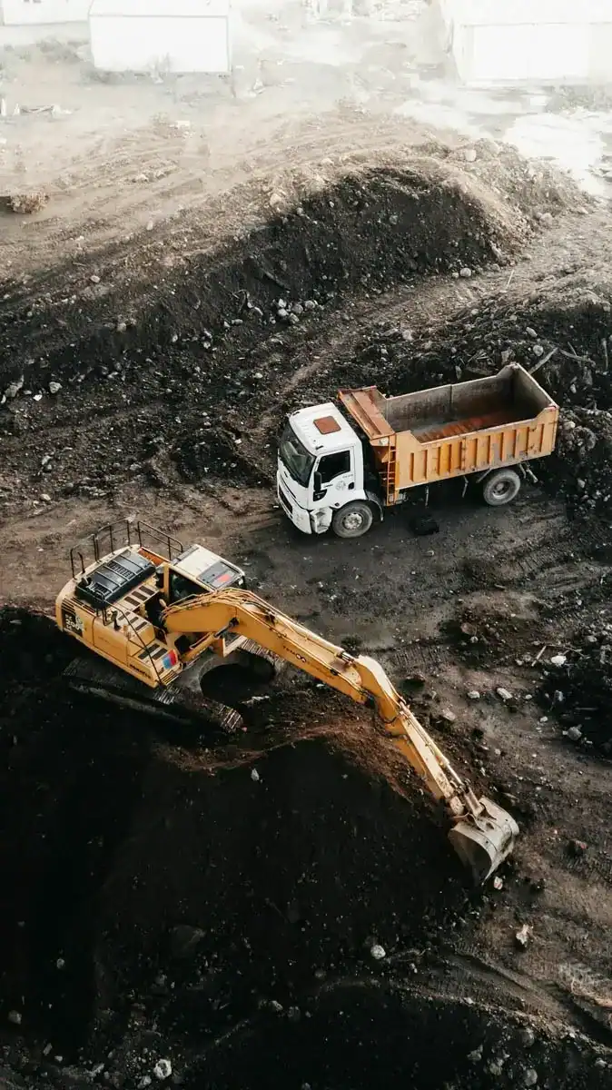 big construction project vehicles