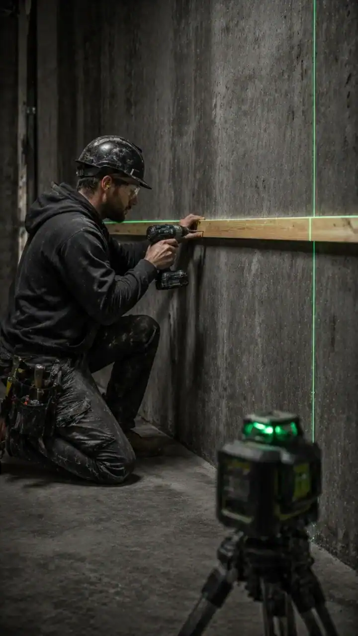 laser level wood builder