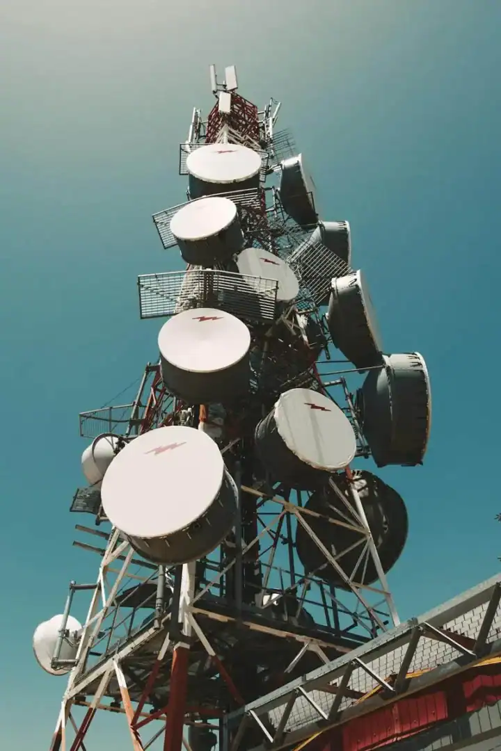 telecoms dishes tower mast