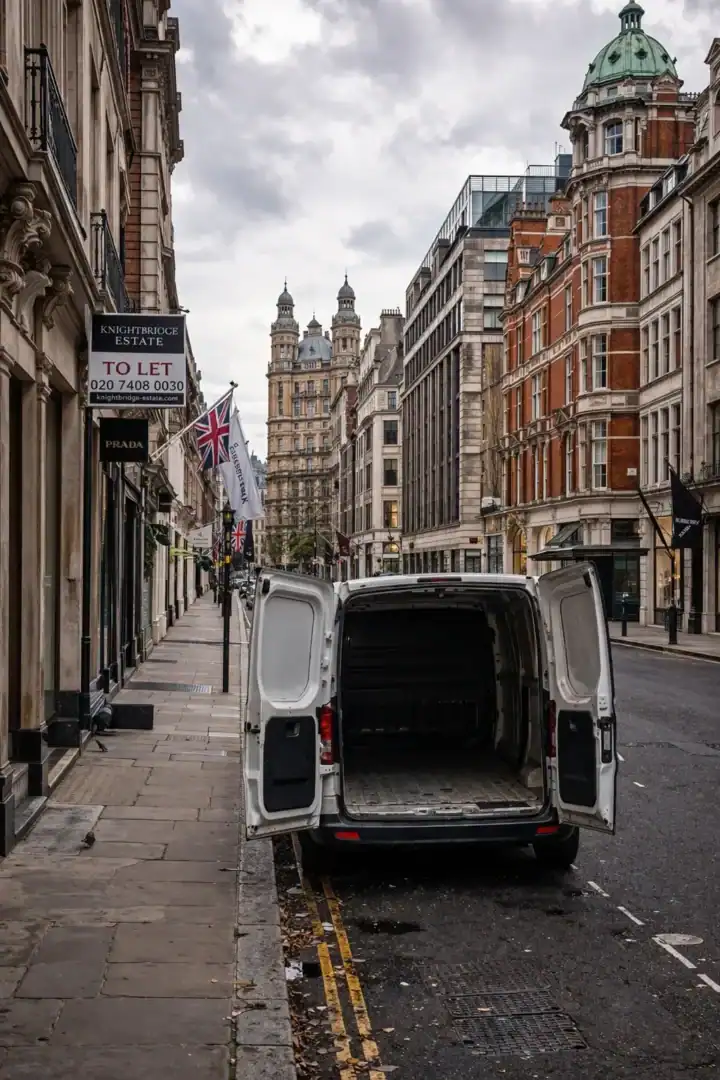 van broken into on london street